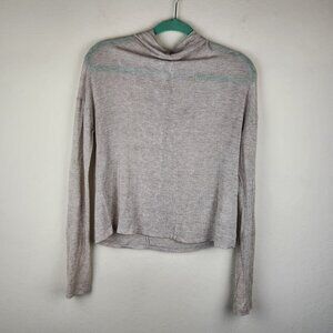 Aritzia Wilfred Wool Blend Mockneck Long Sleeve Sweater Top sz S *flawed*